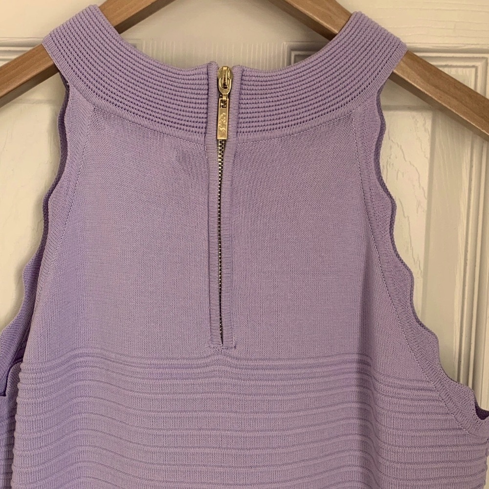 BRAND NEW Eliza J Nordstrom Lavender Scalloped Sleeveless Fit & Flare Dress XL - Picture 4 of 6